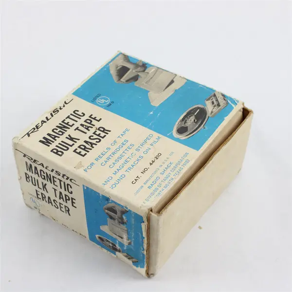 Realistic Magnetic Bulk Tape Eraser Cat 44-210 w/ Box - USA Vintage