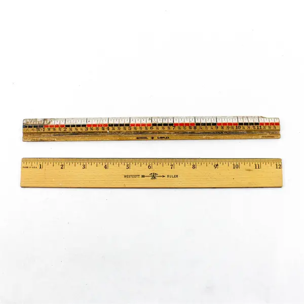 Lot of 5 Vintage Wooden Rulers Westcott Simplex New Home Sewing Machines