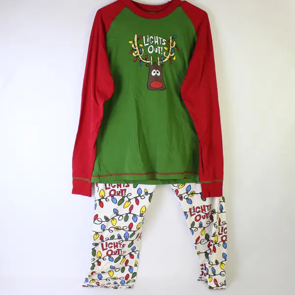 Lazy One Women's Christmas 2-Piece Pajama Set Size S Cotton