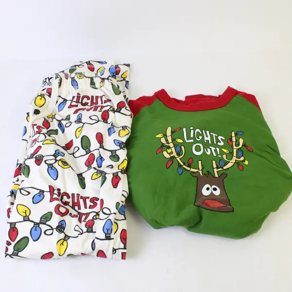 Lazy One Women's Christmas 2-Piece Pajama Set Size S Cotton
