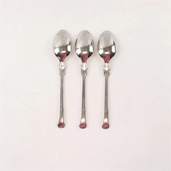 Set of 3 Korea 18/8 Stainless Steel Teaspoons  6.25 in Flatware