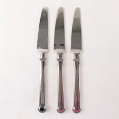 Set of 3 Korea 18/8 Stainless Hollow Handle Dinner Knives