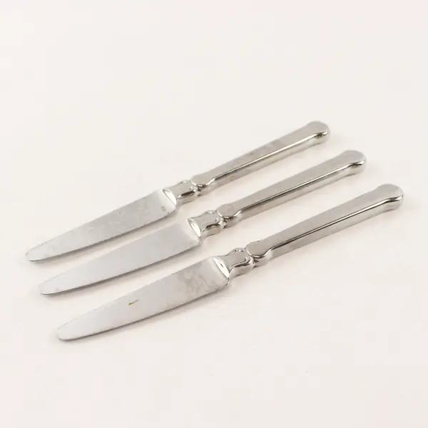Set of 3 Korea 18/8 Stainless Hollow Handle Dinner Knives