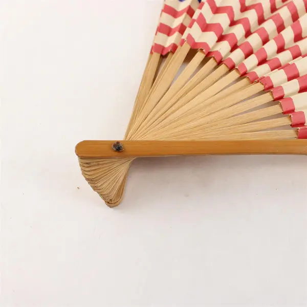 Vintage Patriotic American Flag Hand Fan Pre-Owned Collectible