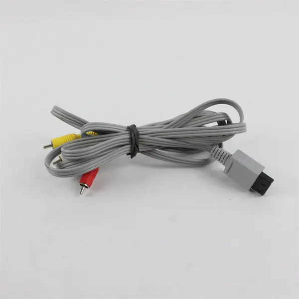 Lot of 2 Nintendo Wii RVL-009 AV Cables 3 RCA Composite Black Gray