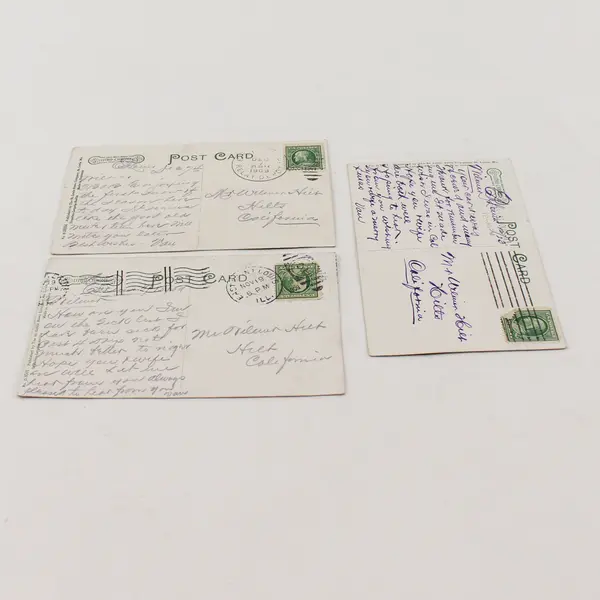 Lot Of 3 Vintage 1909 East St Louis Buildings Litho Postcards