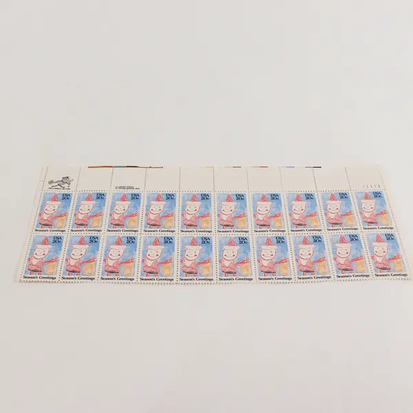 US Scott # 2108 Santa Claus Plate Block of 20 1984 20¢ Stamps MNH Zip Block