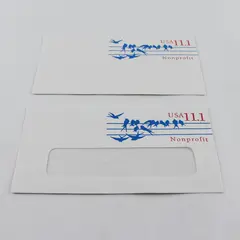Lot Of 2 US Birds 11.1c Nonprofit Stamped Envelopes