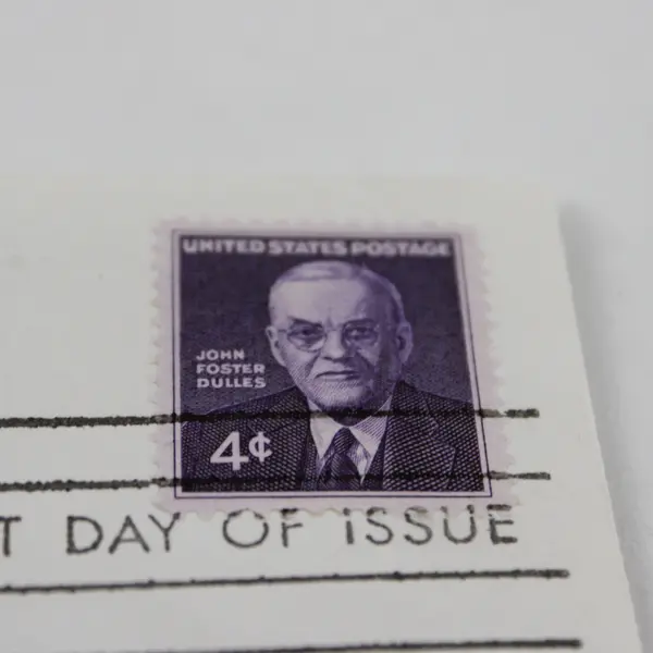 1960 John Foster Dulles Stamp FDC Hand Drawn Cachet WEW