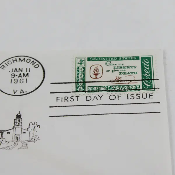 1961 Patrick Henry American Credo Stamp FDC Hand Drawn Cachet WEW