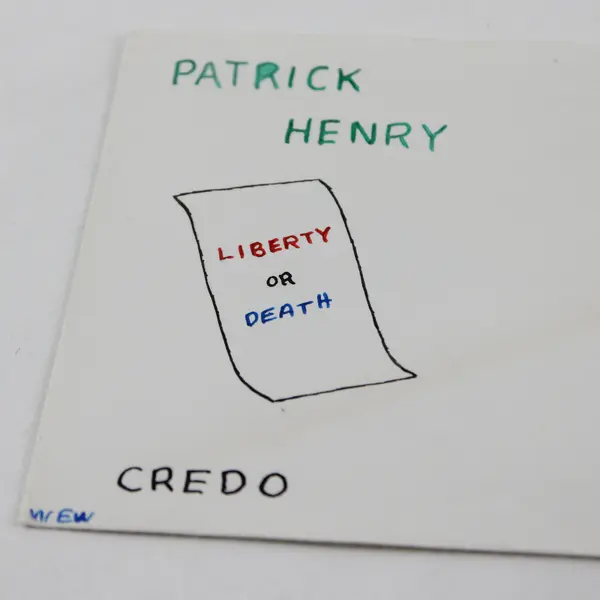 1961 Patrick Henry American Credo Stamp FDC Hand Drawn Cachet WEW