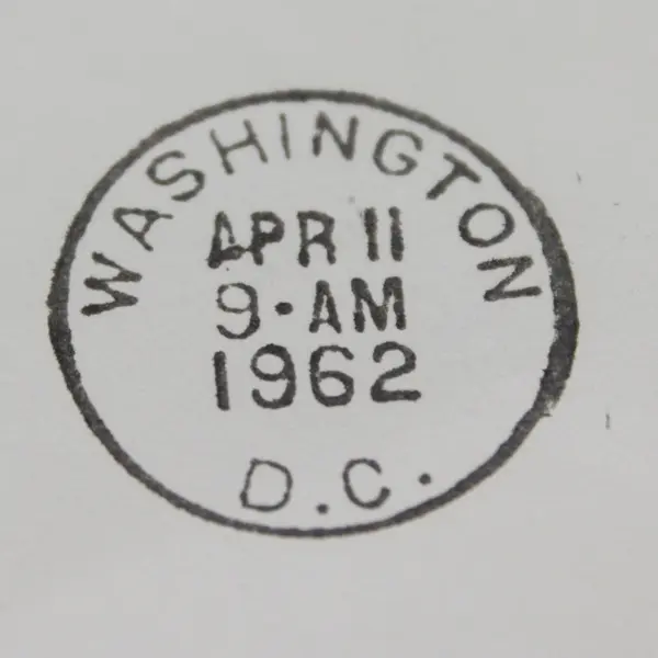 Charles Evans Hughes 4c Stamp FDC Washington DC April 11 1962 Cancel
