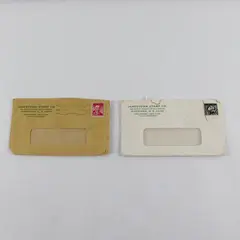 Lot Of 2 Jamestown Stamp Co New York Window Envelopes Used