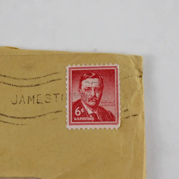 Lot Of 2 Jamestown Stamp Co New York Window Envelopes Used