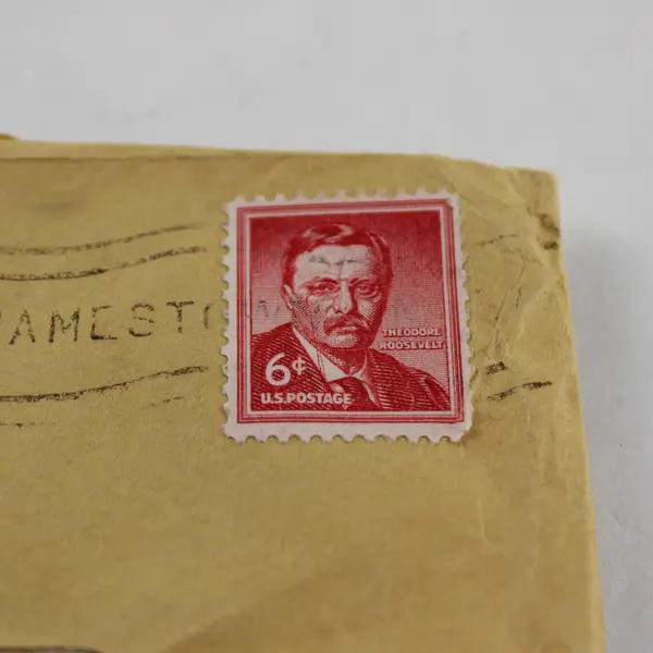 Lot Of 2 Jamestown Stamp Co New York Window Envelopes Used
