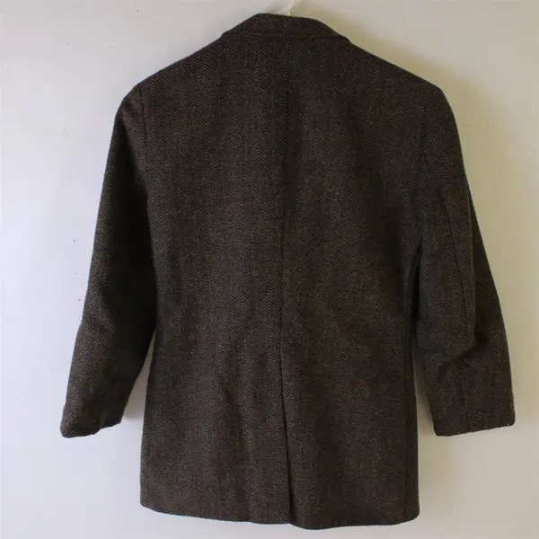 Vintage Jonathan Strong Women's Brown Tweed Wool Blazer Jacket