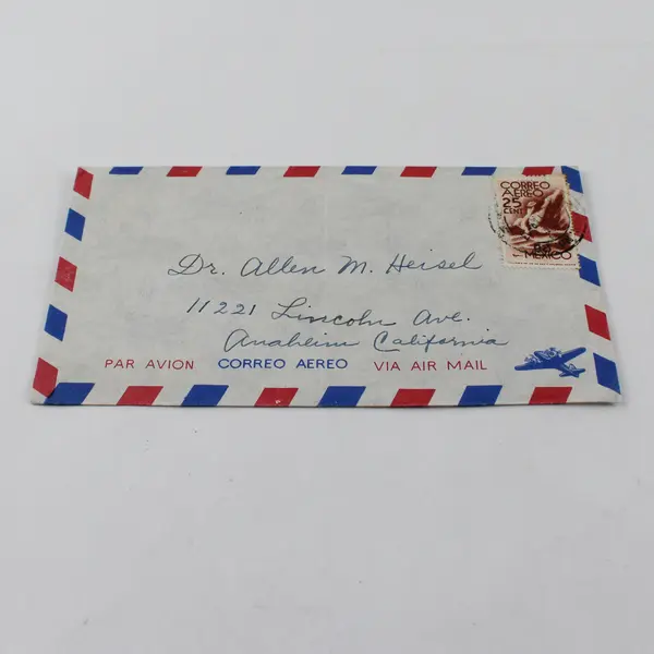 1940s Mexico Air Mail Cover Mexico City To Anaheim California Used