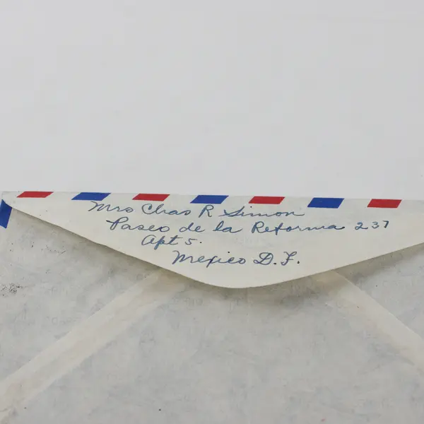 1940s Mexico Air Mail Cover Mexico City To Anaheim California Used