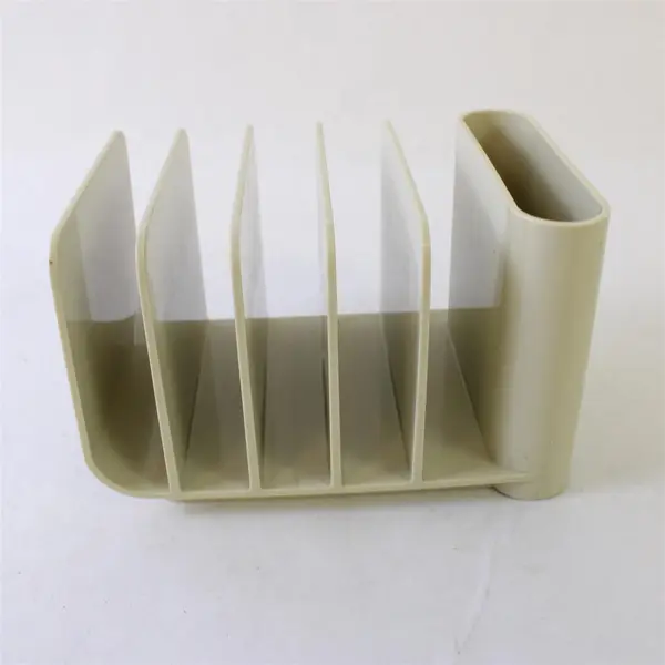 Vintage Eldon Desk Organizer Tan Beige MCM Office Pen Holder