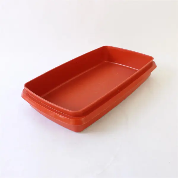 Vintage Tupperware Rust Orange Bacon Keeper Base 816-11 Replacement 1970s