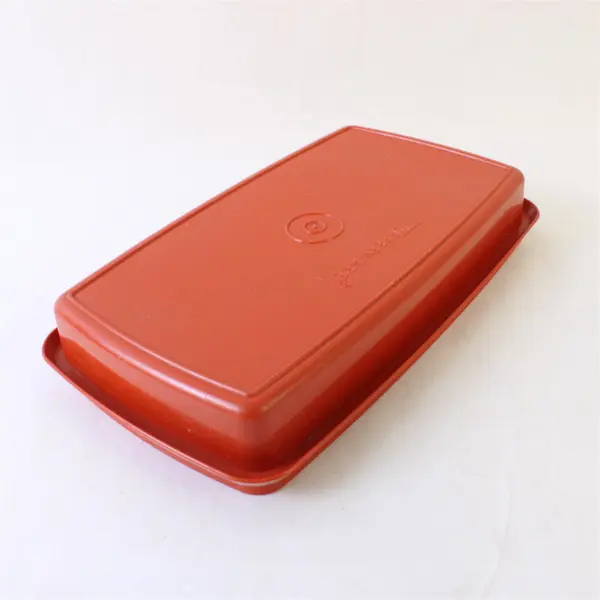Vintage Tupperware Rust Orange Bacon Keeper Base 816-11 Replacement 1970s