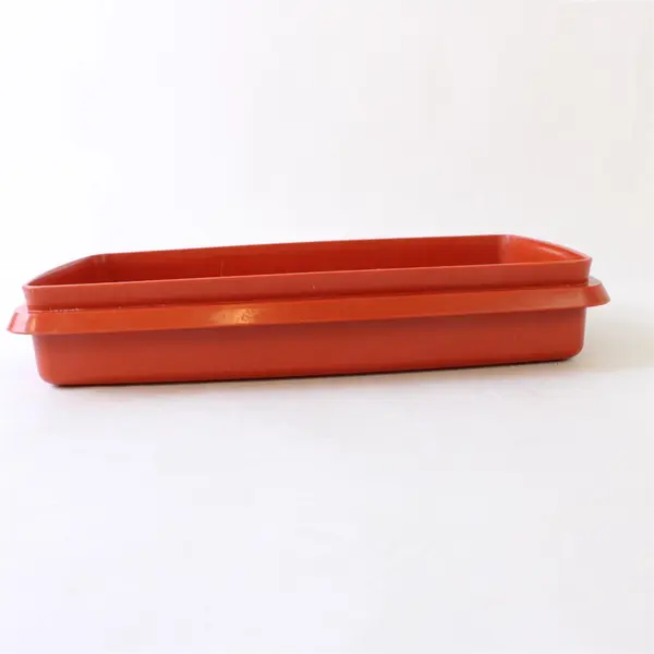 Vintage Tupperware Rust Orange Bacon Keeper Base 816-11 Replacement 1970s