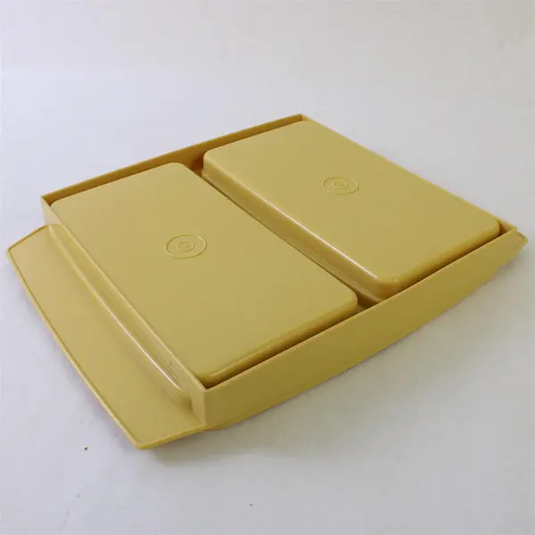 Vintage Tupperware Divided Keeper Tray 723-3 722-3 w/ Inserts No Lid