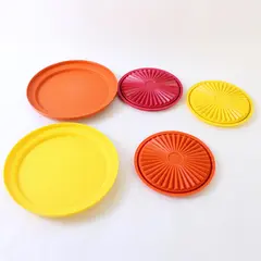 Lot of 5 Tupperware Replacement Lids Assorted Colors 1207-15 812-45