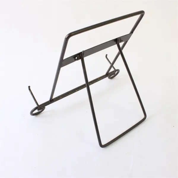 Bronze Metal Display Easel Plate Holder Scroll Design Decorative Stand