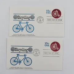 Lot Of 2 Bicycling First Day Covers Baltimore May 16 1980 FDC Scott U597