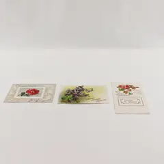 Lot of 6 Vintage Embossed Floral Greeting Postcards
