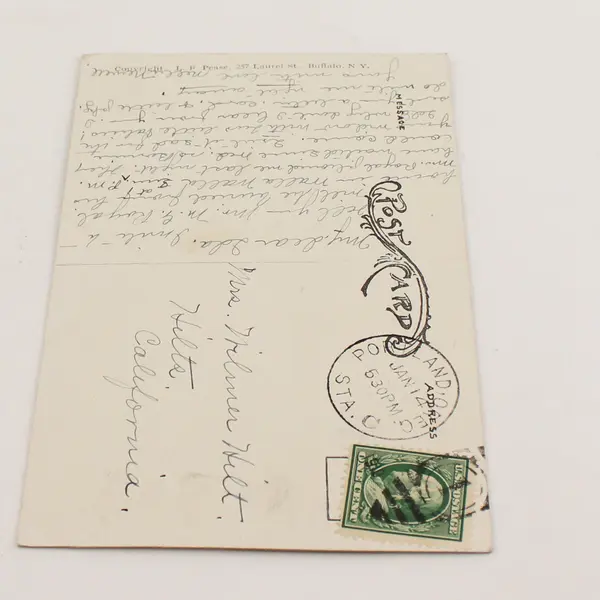 Vintage L.F. Pease Here’s Just a Line, Smile Poem Postcard Used