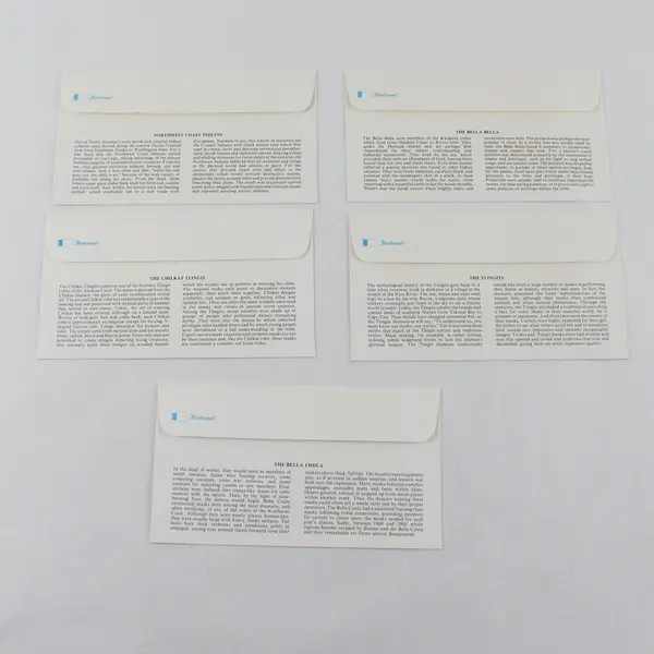 Lot Of 5 Northwest Coast Indians Indian Art Stamp FDC 1980 Fleetwood Cachet