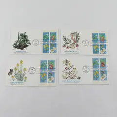 Set Of 4 Endangered Flora Stamp 1979 FDC Fleetwood Cachet SC# 1783-86