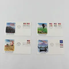 Set Of 4 America The Beautiful Stamps 1981 FDC Fleetwood Cachet 