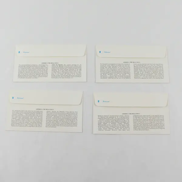 Set Of 4 America The Beautiful Stamps 1981 FDC Fleetwood Cachet 