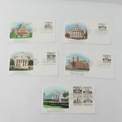 Set Of 5 Architecture USA Stamps 1979 FDC Fleetwood Cachet SC# 1779-82