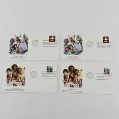 Lot Of 4 Christmas USA Stamps 1979 FDC Fleetwood Cachet