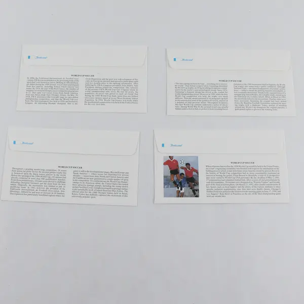Lot Of 4 World Cup USA Stamps 1994 FDC Fleetwood Cachet