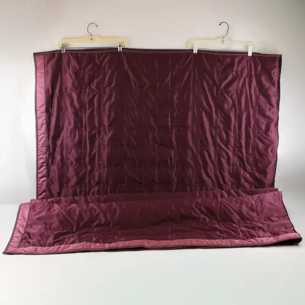 Lot of 3 Royal Velvet Purple King Bedspread 2 Pillowcases Square Pattern