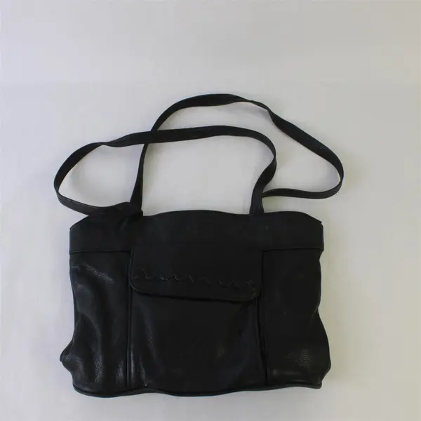Ellemenno Black Genuine Leather Shoulder Bag Purse