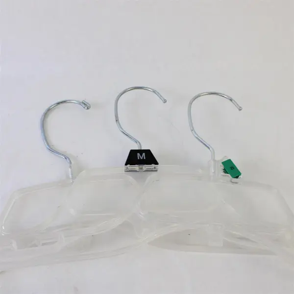 Mixed Lot of 10 Clear Plastic Retail Clothes Hangers for Shirts