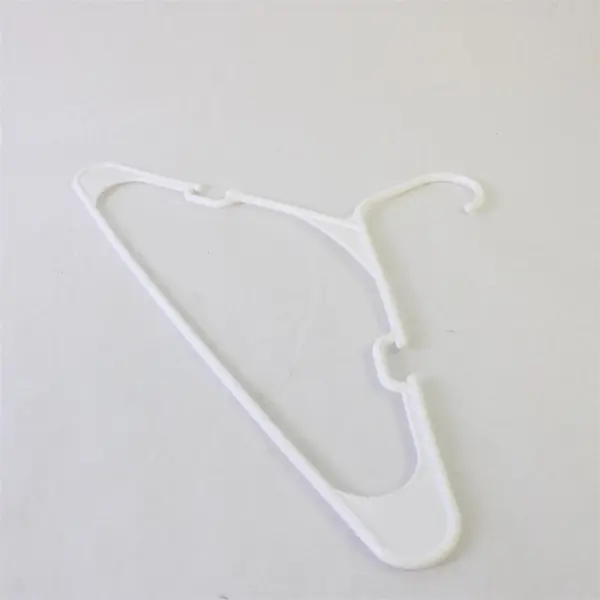 Lot of 10 White Plastic Clothes Pant and Shirt Hangers