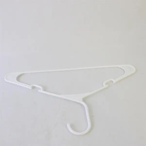 Lot of 10 White Plastic Clothes Pant and Shirt Hangers