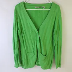 Willowbay Lime Green Button-Front Long-Sleeved Cardigan Women's XL