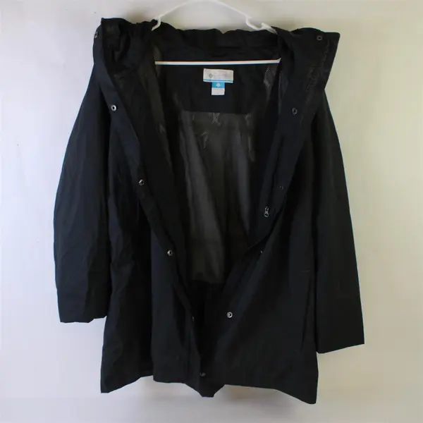 Columbia Omni-Tech Waterproof Black Hooded Jacket Women's 1X