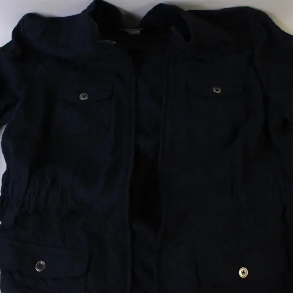 Christopher & Banks Navy Blue Zip-Up Jacket Women's Petite Large