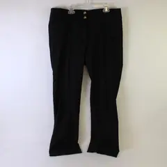 Soho Apparel Ltd. Solid Black Straight-Leg Pants Women's Size 14