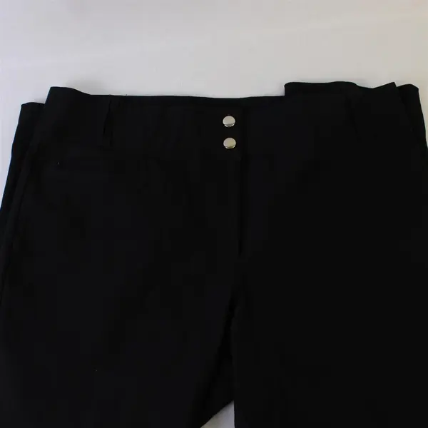 Soho Apparel Ltd. Solid Black Straight-Leg Pants Women's Size 14