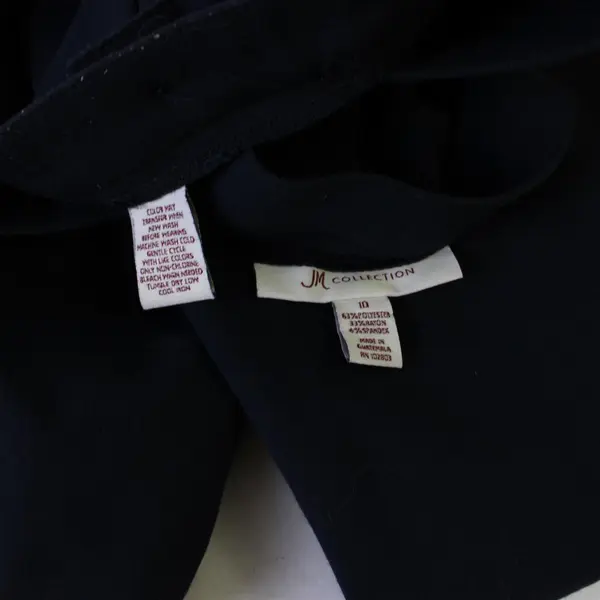 JM Collection Navy Blue Straight-Leg Dress Pants Women's Size 10